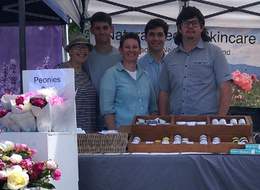 family business - NZ eczema cream and other skincare first launched at the Nelson Market