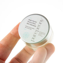 Load image into Gallery viewer, glass jar of skin remedy cream to soothe and heal dry itchy skin