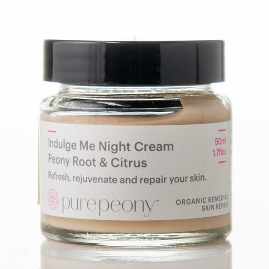 Indulge Me Night Cream for Sensitive Skin - 50mls Pure Peony naturally rejuvenate face and body