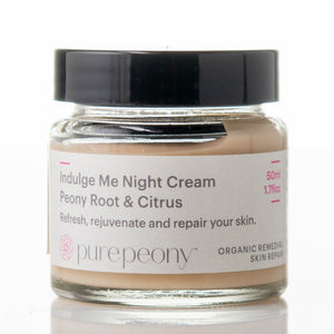 Indulge Me Night Cream for Sensitive Skin - 50mls Pure Peony naturally rejuvenate face and body