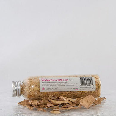 Pure Peony Bath Soak scented to soothe and revitalize in the bath