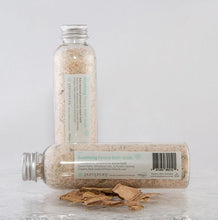 Load image into Gallery viewer, Soothing Bath Soak Pure Peony with peony root and leaf, colloidal oats, soothes and calms itchy inflamed skin naturally in a recyclable bottle